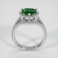 3.50 Ct. Green Sapphire Ring, 14K White Gold 3