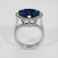 10.48 Ct. Greenish Blue Sapphire Ring, 14K White Gold 3