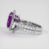 5.17 Ct. Purple Sapphire Ring, 14K White Gold 4