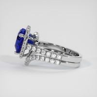 4.02 Ct. Blue Sapphire Ring, 18K White Gold 4