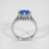 1.22 Ct. Blue Sapphire Ring, 18K White Gold 3
