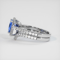 1.22 Ct. Blue Sapphire Ring, 18K White Gold 4