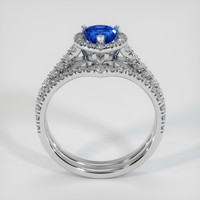 0.83 Ct. Sapphire Ring, 18K White Gold 3