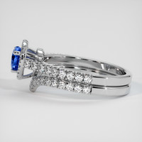 0.83 Ct. Sapphire Ring, 18K White Gold 4