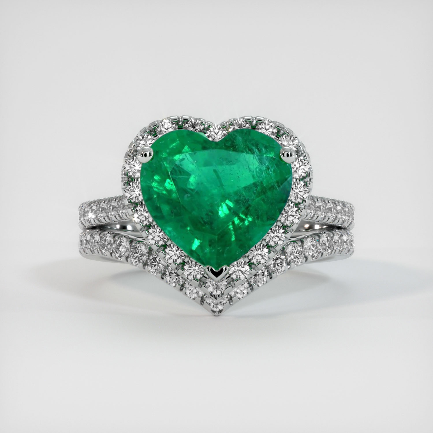 Emerald Ring 3.01 Ct. 18K White Gold | The Natural Emerald Company