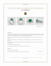 Emerald Ring 2.15 Ct. 18K White Gold Appraisal