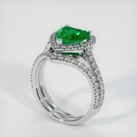 1.80 Ct. Emerald Ring, 18K White Gold 2