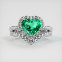 Emerald Ring 1.68 Ct., 18K White Gold Preview