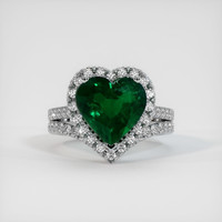 2.82 Ct. Emerald Ring, 18K White Gold 1
