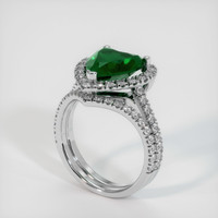 2.82 Ct. Emerald Ring, 18K White Gold 2