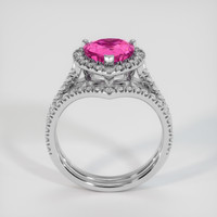 2.03 Ct. Pinkish Purple Sapphire Ring, 18K White Gold 3