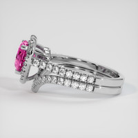 2.03 Ct. Pinkish Purple Sapphire Ring, 18K White Gold 4
