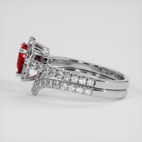 0.87 Ct. Ruby Ring, 18K White Gold 4
