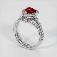 1.81 Ct. Ruby Ring, 18K White Gold 2