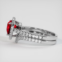 1.81 Ct. Ruby Ring, 18K White Gold 4
