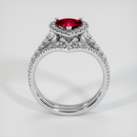 1.08 Ct. Ruby Ring, 18K White Gold 3