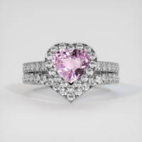 0.99 Ct. Sapphire Ring, 18K White Gold 1