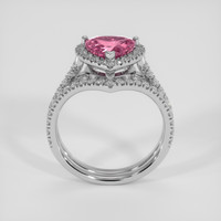 2.02 Ct. Purplish Pink Sapphire Ring, 18K White Gold 3