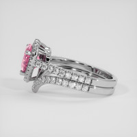 2.02 Ct. Purplish Pink Sapphire Ring, 18K White Gold 4