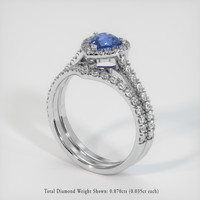 1.01 Ct. Sapphire Ring, 18K White Gold 2