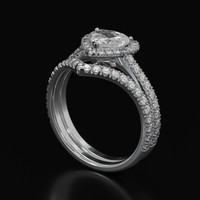1.03 Ct. White Sapphire Ring, 18K White Gold 2