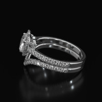 1.03 Ct. White Sapphire Ring, 18K White Gold 4