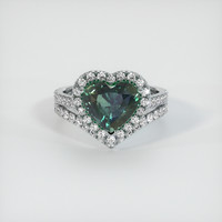 3.64 Ct. Sapphire Ring, 18K White Gold 1