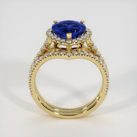 4.02 Ct. Blue Sapphire Ring, 10K Yellow Gold 3
