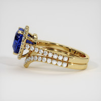 4.02 Ct. Blue Sapphire Ring, 10K Yellow Gold 4