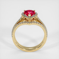 1.38 Ct. Purplish Red Ruby Ring, 10K Yellow Gold 3