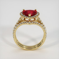 2.08 Ct. Ruby Ring, 10K Yellow Gold 3