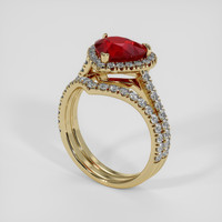 2.03 Ct. Ruby Ring, 10K Yellow Gold 2