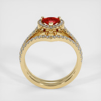 0.81 Ct. Ruby Ring, 14K Yellow Gold 3