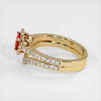 0.81 Ct. Ruby Ring, 14K Yellow Gold 4