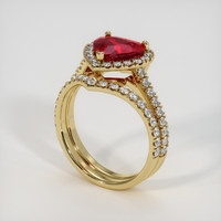 2.08 Ct. Ruby Ring, 14K Yellow Gold 2