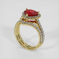 2.03 Ct. Ruby Ring, 14K Yellow Gold 2