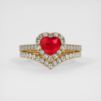 1.03 Ct. Ruby Ring, 14K Yellow Gold 1