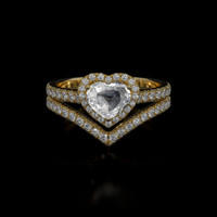 1.03 Ct. White Sapphire Ring, 14K Yellow Gold 1