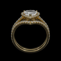 1.03 Ct. White Sapphire Ring, 14K Yellow Gold 3