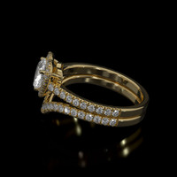 1.03 Ct. White Sapphire Ring, 14K Yellow Gold 4
