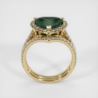 3.64 Ct. Green Sapphire Ring, 14K Yellow Gold 3