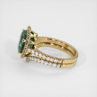 3.64 Ct. Green Sapphire Ring, 14K Yellow Gold 4