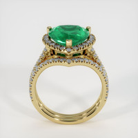 3.01 Ct. Emerald Ring, 18K Yellow Gold 3