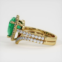 3.01 Ct. Emerald Ring, 18K Yellow Gold 4