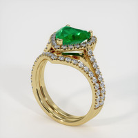 1.80 Ct. Emerald Ring, 18K Yellow Gold 2