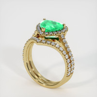 1.97 Ct. Emerald  Ring - 18K Yellow Gold