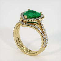 1.98 Ct. Emerald Ring, 18K Yellow Gold 2