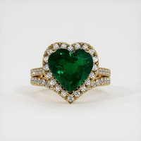 2.82 Ct. Emerald Ring, 18K Yellow Gold 1