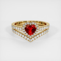 Ruby Ring 0.80 Ct. 18K Yellow Gold Preview