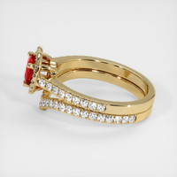 0.81 Ct. Ruby Ring, 18K Yellow Gold 4